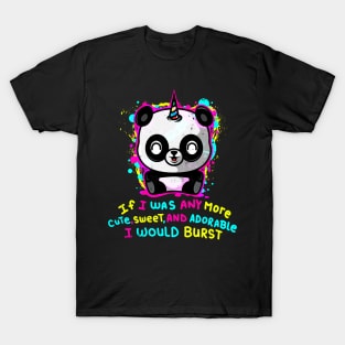 UNICORN PANDA DISTRESSED STYLE T-Shirt